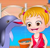 Bébé Hazel et les dauphins